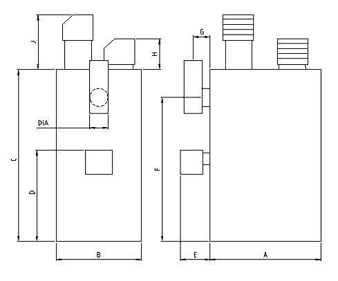 cabinet heater dimensions