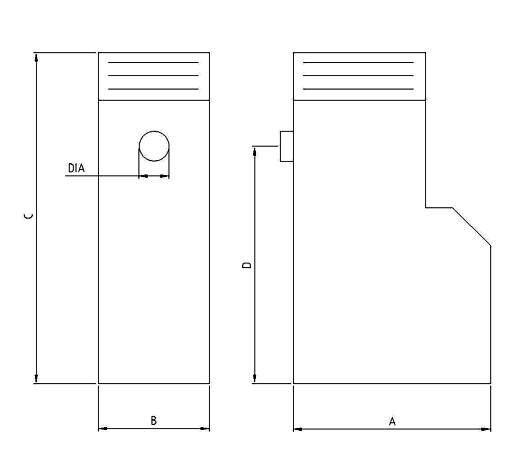 cabinet heater dimensions