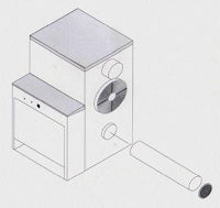 R018.3016 (AIR INLET KIT) Combustion Air Inlet Kit, Horizontal - Waste Oil Burner