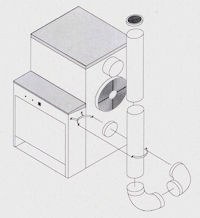 R018.3017 (AIR INLET KIT) Combustion Air Inlet Kit, Vertical - Waste Oil Heater