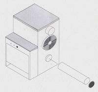 R018.3018 (AIR INLET KIT) Combustion Air Inlet Kit, Horizontal - Waste Oil Heater