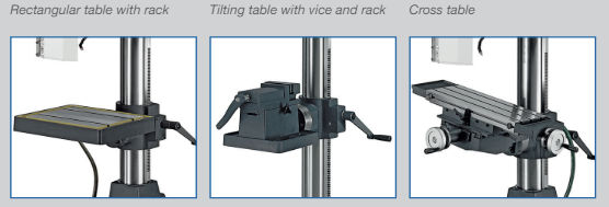 Serrmac Pillar Drill Table Options