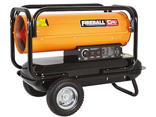 R096.3172 (FIREBALL XD75) 22KW Portable Diesel Heater, 75,000BTU with Wheels