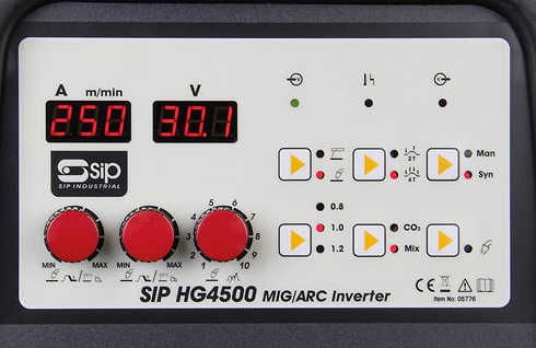 SIP MIG-ARC welder control panel