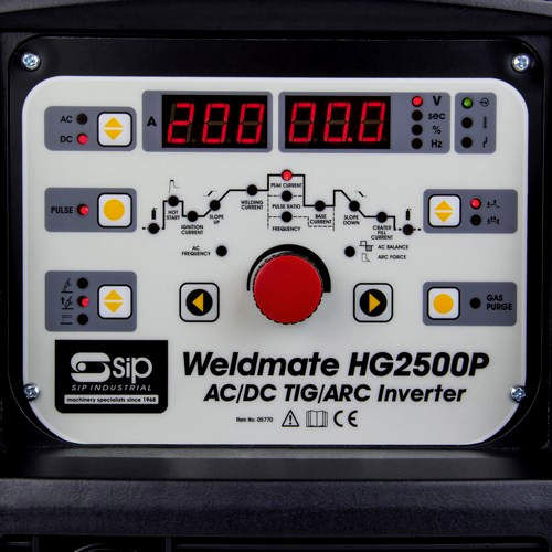 SIP TIG ARC welder control panel